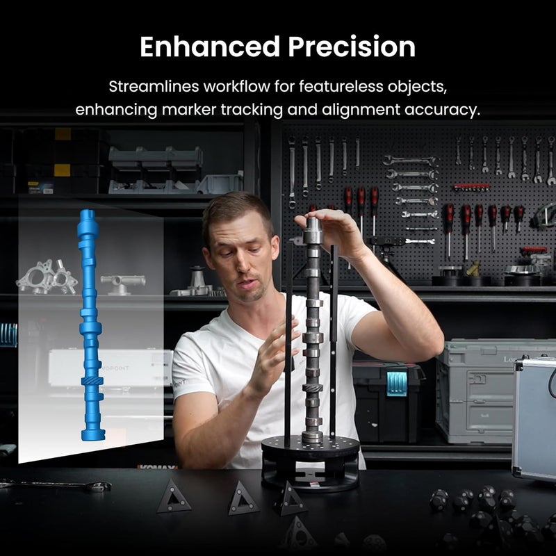 Revopoint 3D Bar Marker Kit for 3D Scanning, 3D Tracking Dots Reference Point Marker for Preventing Tracking Loss and Enhance Accuracy, 4 Pieces Bar Marker with 6.0 mm 3D Scanning Markers - Image 3